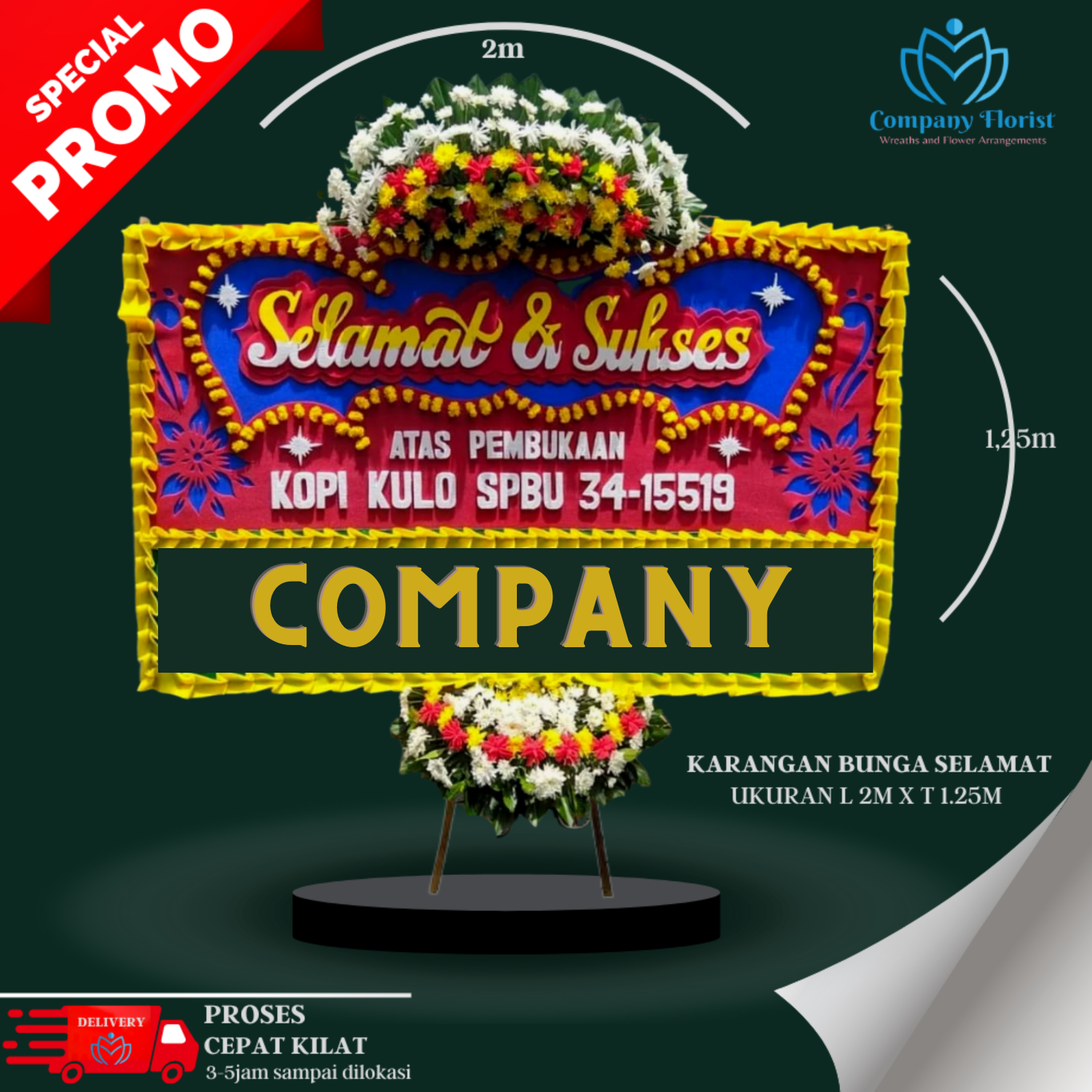 Bunga Papan Selamat & Sukses Usaha Baru – Company Florist